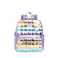 Lilac Quilted Sequin Kane Double Pocket Backpack