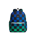 Blue Checkerboard Kane Double Pocket Backpack